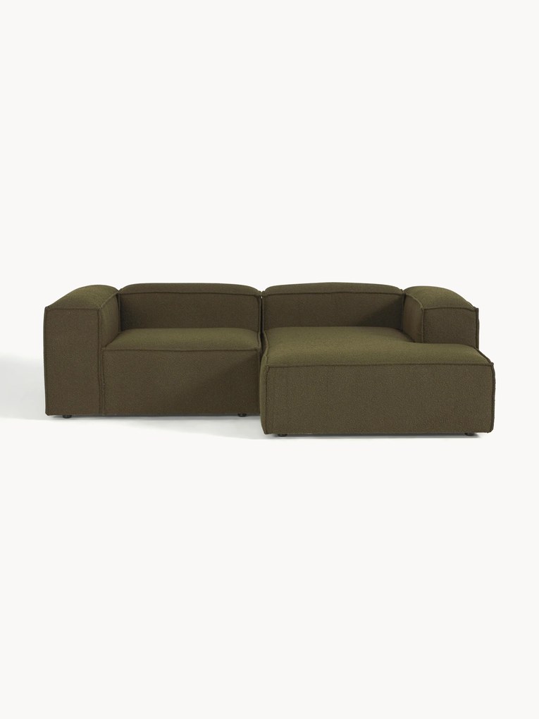 Modulaire hoekbank Lennon (3-zits) van bouclé
