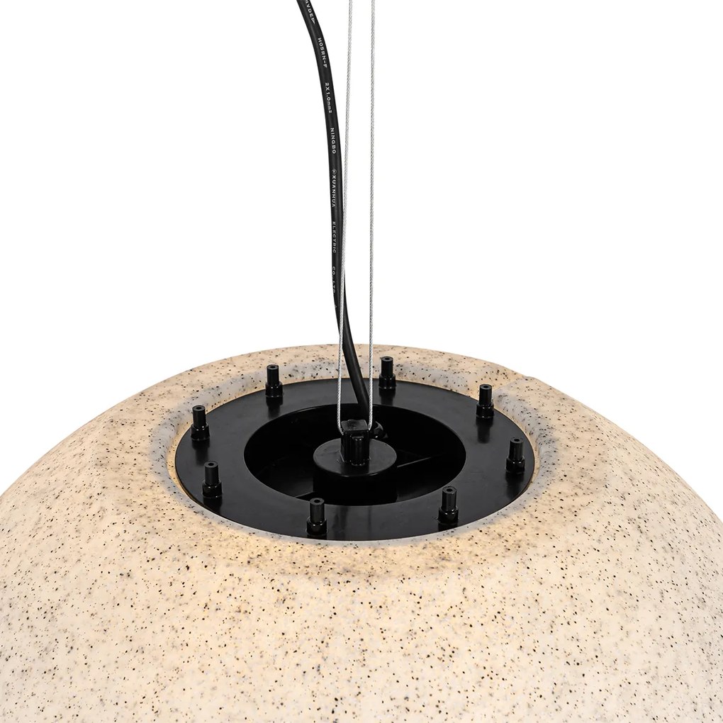 Moderne buitenlamp grijs 56 cm IP65 - Nura