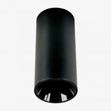 Led-opbouwplafondlamp Rond Ø7,2 Cm In Aluminium Luisiana Warm Wit 2700k & Zwart & 38º & 11 W - Sklum