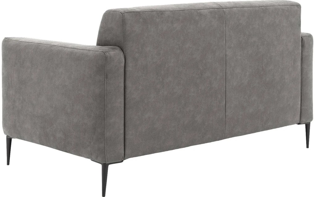 Goossens Key West grijs, micro leer, 2-zits, modern design