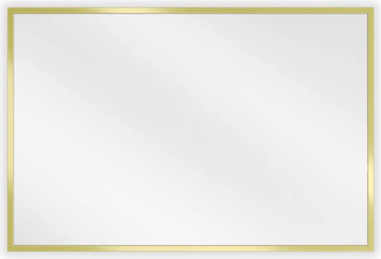 Mexen Loft rechthoekige badkamer spiegel 60 x 40 cm, gouden frame - 9852-060-040-000-50