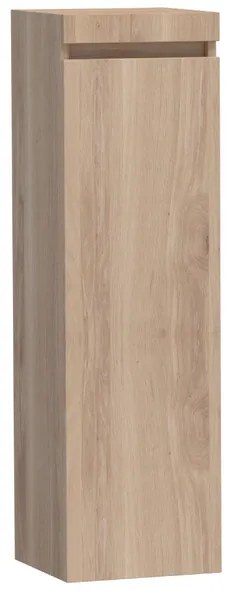 BRAUER Joy badkamerkast - 120x35x35cm - 1 deur - greeploos - rechtsdraaiend - lamellen eiken naturel HK-JY120RLEN