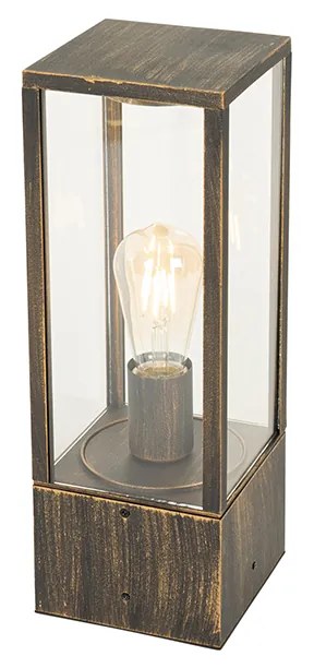 Vintage staande buitenlamp antiek goud 40 cm IP44 - Charlois