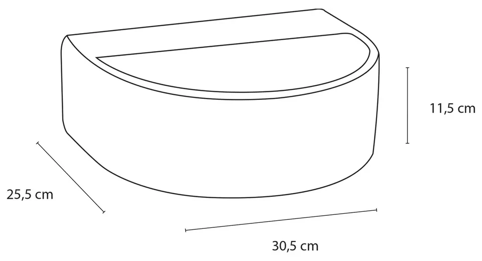 Differnz Demi fonteinset 30x25.5x11.5cm wit