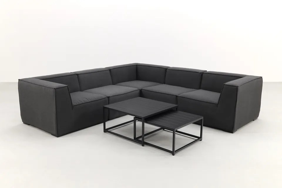 Liberty/Royalty Sunbrella loungeset - Sooty - 7-delig OP=OP