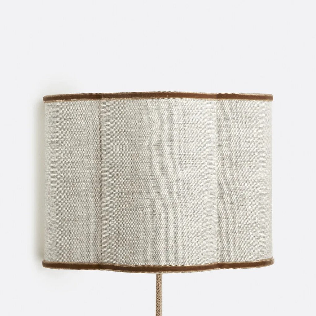 Wandlamp in linnen en fluweel, THADE