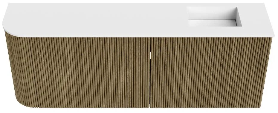 Mondiaz Joya 110cm toiletmeubel ronding links dusk met wastafel faye rechts 1 kraangat talc