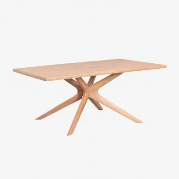 Rectangulaire Eettafel Van Hout (180x90 Cm) Arnaiz Natuurlijk Hout - Sklum
