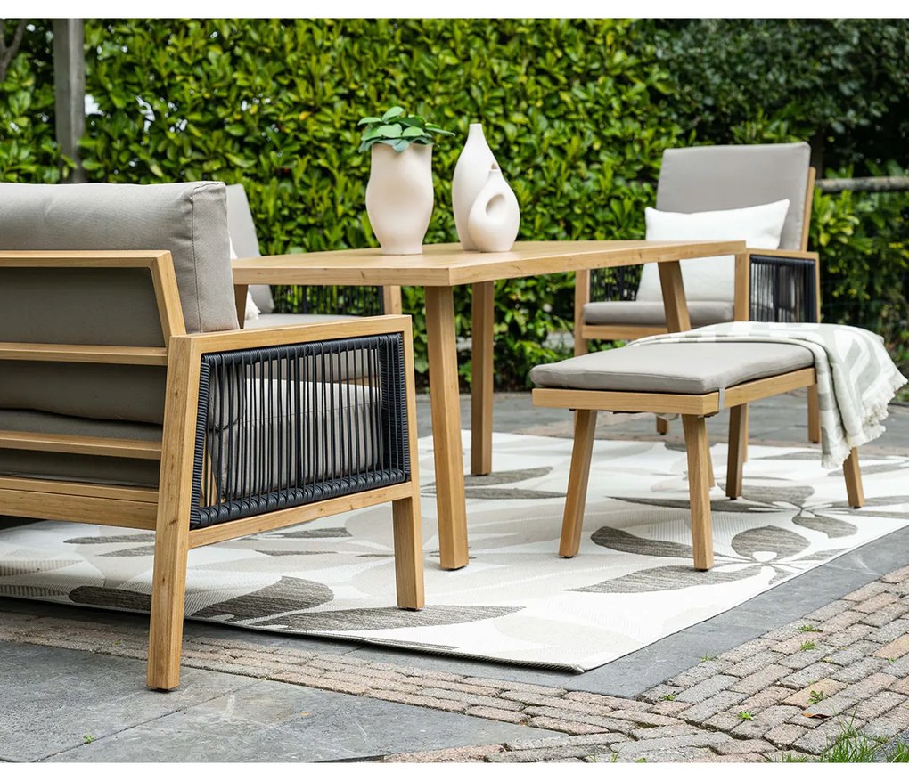 Garden Impressions San Capri lounge dining set 7-delig rechts - light teak aluminium