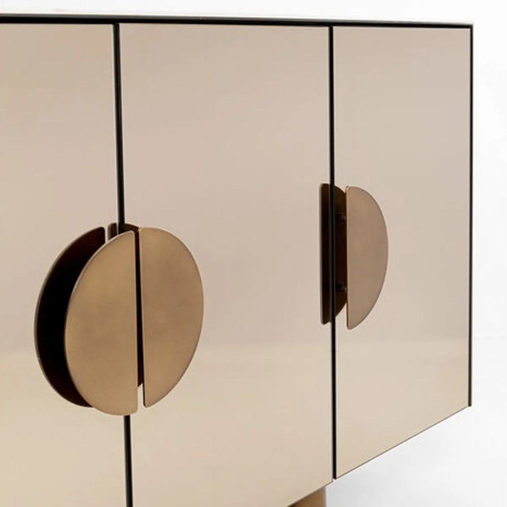 Design Dressoir Spiegel En Marmer - 160x45x80cm.