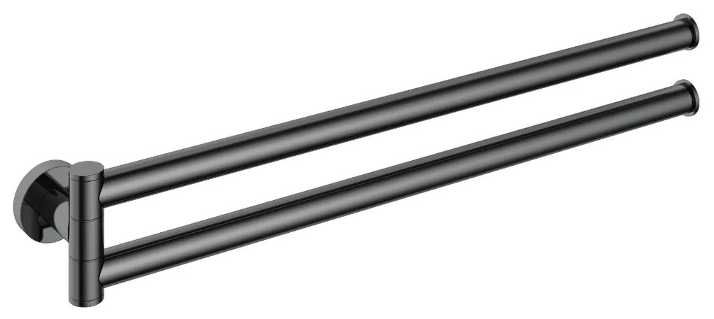 Hotbath &More handdoekhouder draaibaar gepolijst zwart PVD