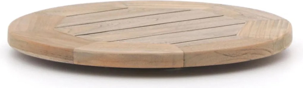 Dienblad voor buiten en binnen  | ROUGH-X | Teakhout | Old Teak Greywash | ø 45cm | Kees Smit Tuinmeubelen