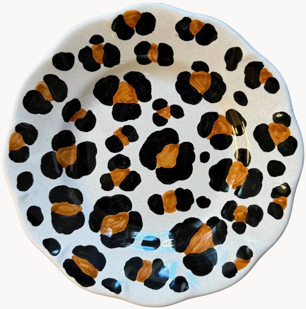 Handgemaakte taartplateau Leopardo