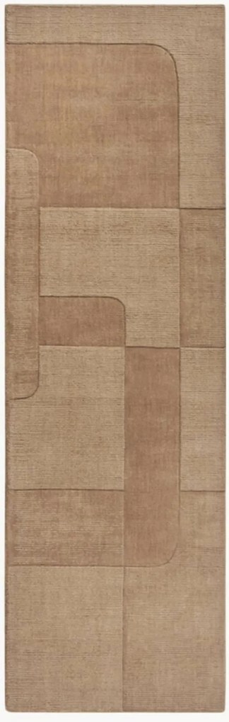 Wollen loper Charlotte met hoog-laag effect