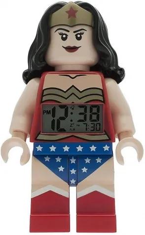 Heroes: Wonderwoman wekker 23 cm rood