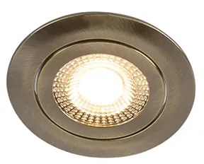 Set van 5 Moderne inbouwspots brons incl. LED 3-staps dimbaar - Mio Modern rond Binnenverlichting Lamp