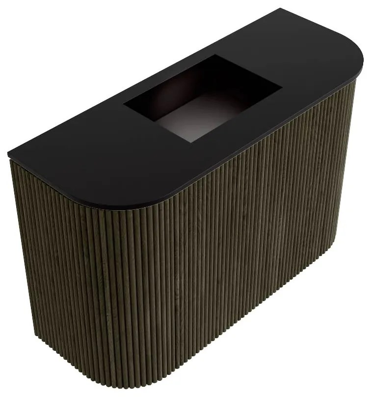 Mondiaz Joya 65cm toiletmeubel ronding links/rechts shadow met wastafel faye midden zonder kraangat urban