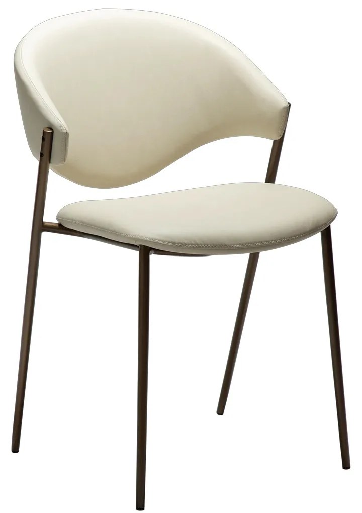 Dan-Form Zone Retro Design Eetkamerstoel Frosted Almond Kunstleer
