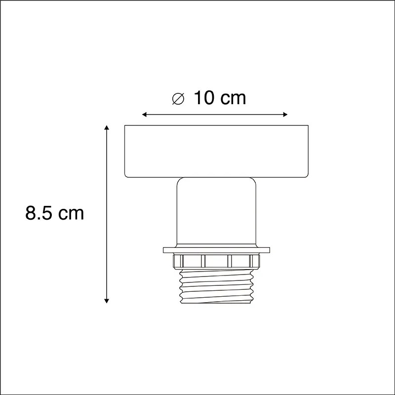 Moderne plafondlamp wit zonder kap - Combi