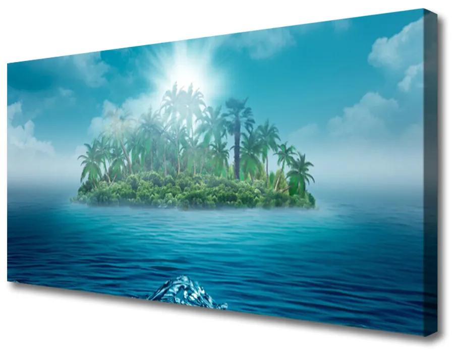 Print op doek Sea island landscape 100x50 cm