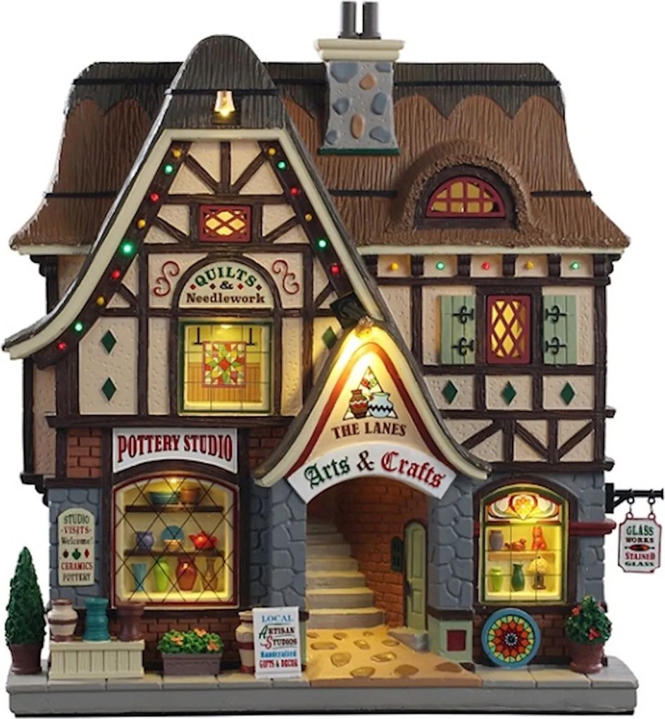 Lemax - 'The Lanes - Arts And Crafts' - Verlicht figuur - Exclusief adapter (werkt ook op batterijen)