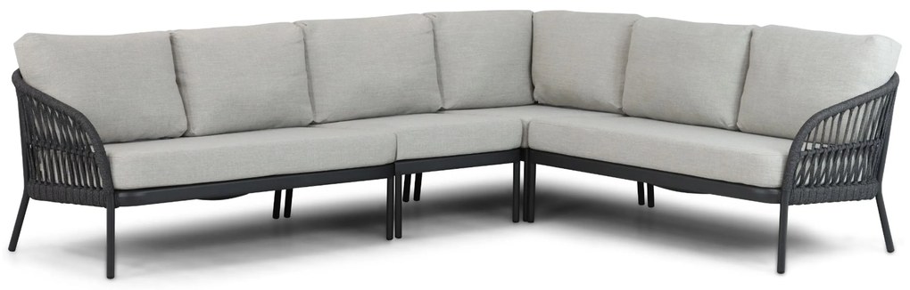 Hoek loungeset 6 personen Aluminium/rope Grijs  Coco Puerto