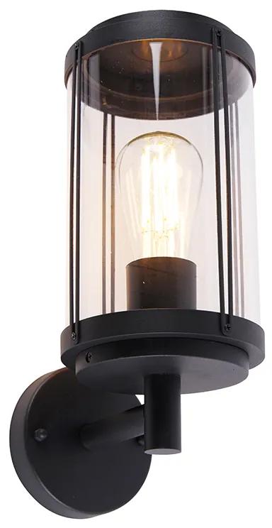 Design buiten wandlamp zwart IP44 - Schiedam Design E27 IP44 Buitenverlichting cilinder / rond