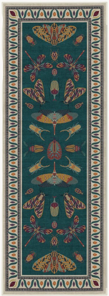 Wasbare loper Flutterby van Iris Apfel