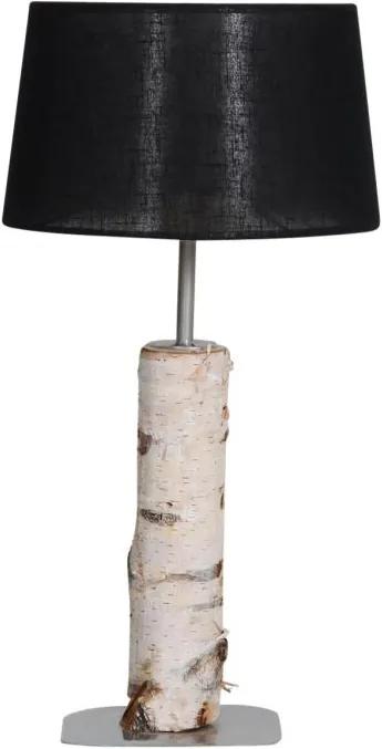Tafellamp Berkenstam met Zwarte Kap