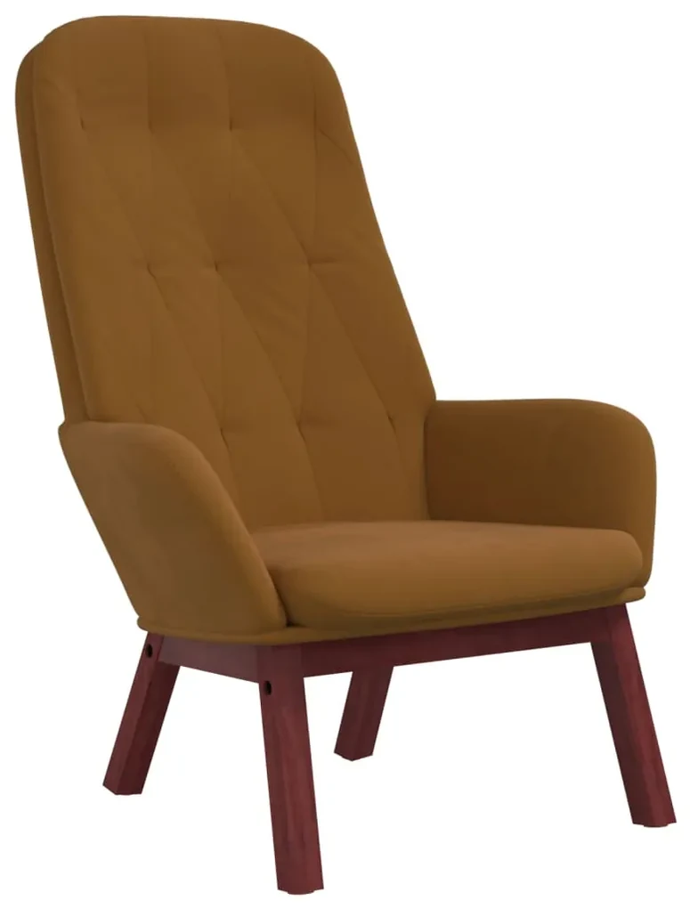 vidaXL Relaxstoel fluweel bruin