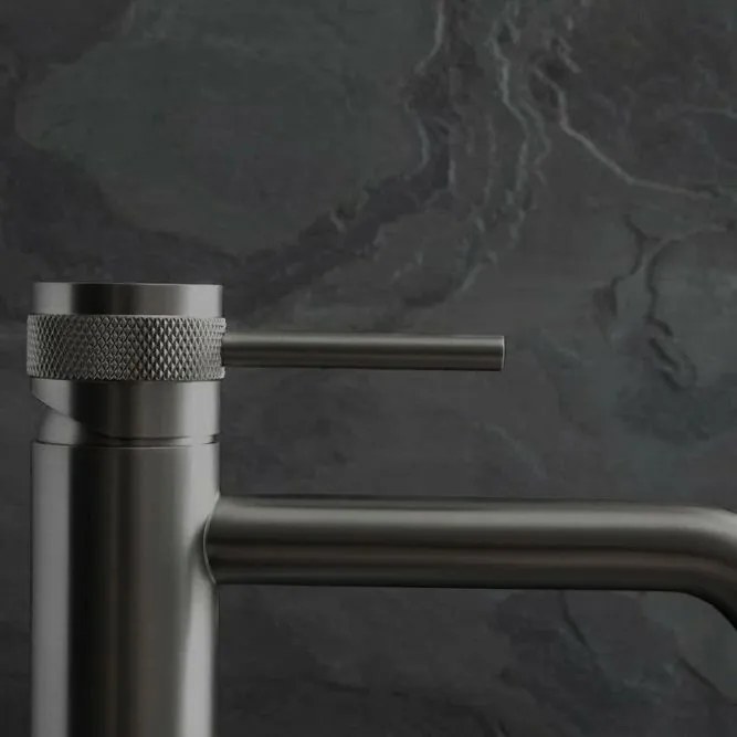 Wastafelkraan Rea Lungo Grip Gun Grey Low