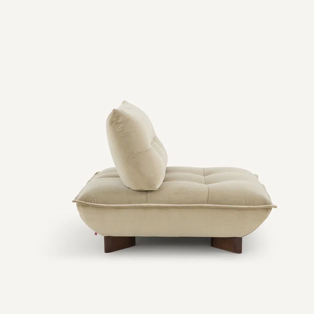 Modulaire fauteuil in stonewashed fluweel, KAORI