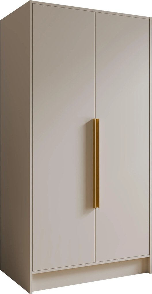 Kledingkast Arecibo 111, Gouden, Kasjmier, 200x102x51cm, 101 kg, Kledingkast deuren: Met scharnieren, Aantal planken: 4, Aantal planken: 4
