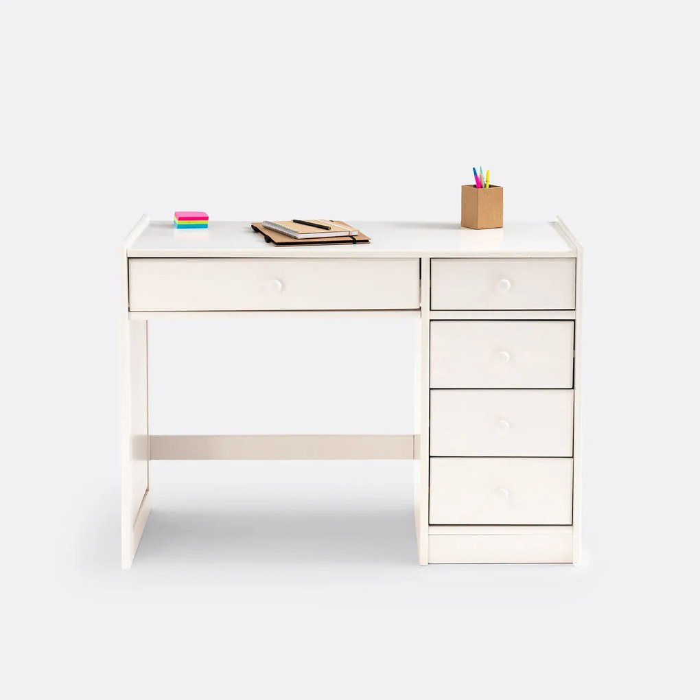 Bureau in massief grenenhout en MDF, GABY