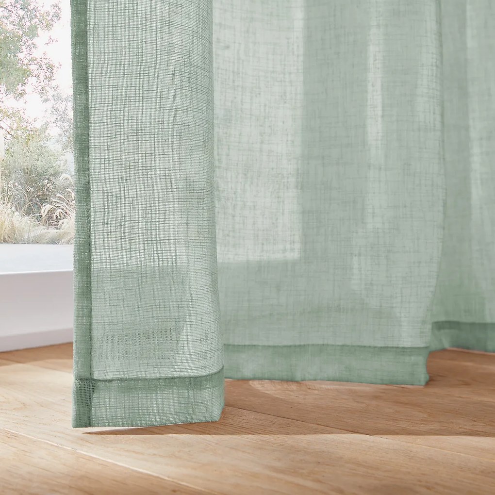 Glasgordijn met gerimpelde bies, Nyong