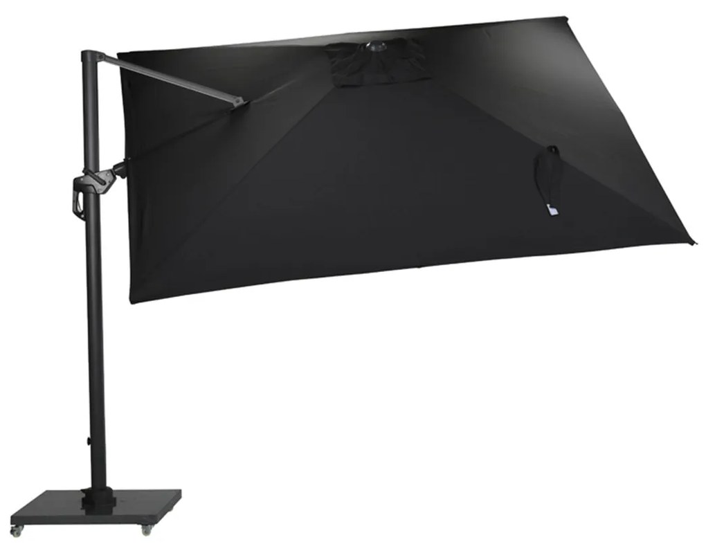 Garden Impressions Hawaii Lumen LED zweefparasol 300x300 -donker grijs - zwart