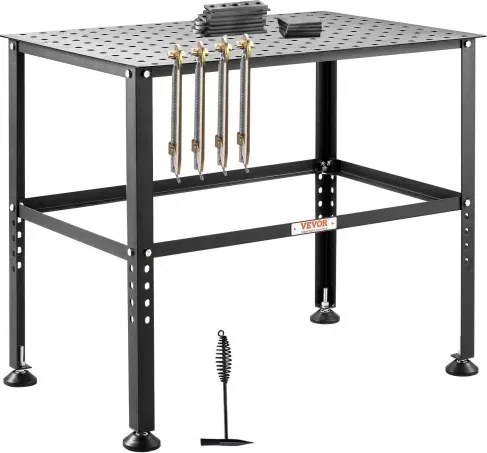 VEVOR lastafel 914,4 x 609,4 x 784,8 mm, montagetafel met een draagvermogen van 362 kg, werkbank met 16 mm montagegaten en antislipvoetjes voor las-, montage- en reparatiewerkzaamheden.