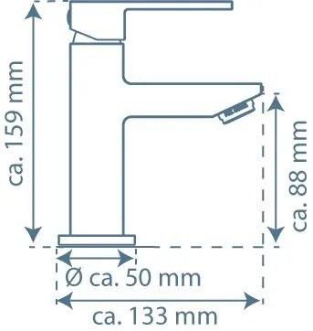 Schutte TOKYO ééngreepsmengkraan wastafel, chroom