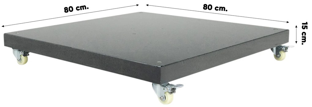 Platinum Beaufort Premium 3,2x3,2 m - Havanna taupe met Marbella voet en hoes