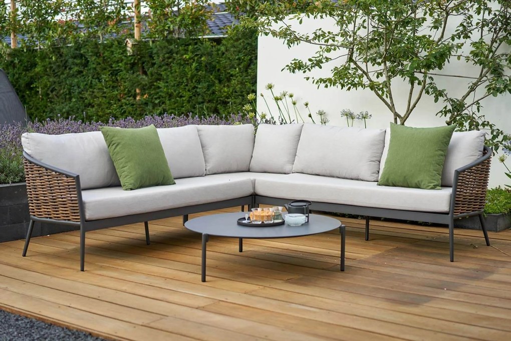 Hoek loungeset 5 personen Aluminium Taupe Coco Ewa/Pacific