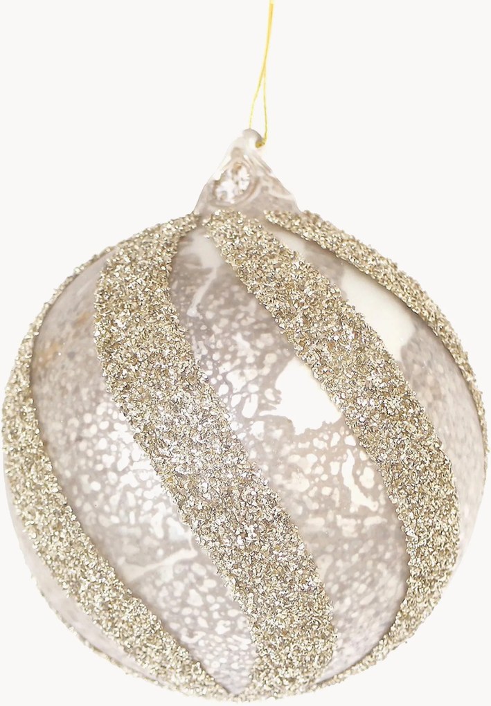 Kerstballen Spiraled van glas, 8-delig