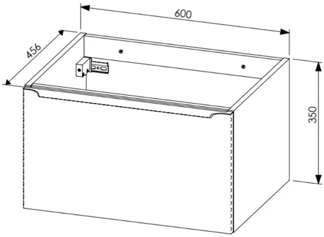 Comad Leonardo badkamermeubel ribbelfront 60cm met witte wastafel en kraangat wit