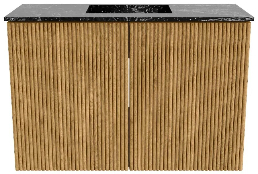 Mondiaz Joya DLux 60cm toiletmeubel oak met wastafel faye midden 1 kraangat lava