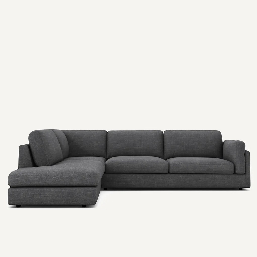 Katoenen en linnen hoekbank met longchair, César