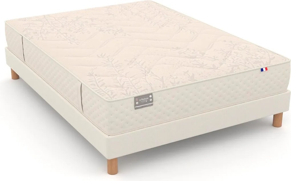 Set van lattenbodem en matras met 651 veren, middelstevige ondersteuning, zacht ligcomfort