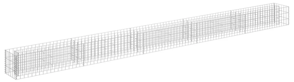 vidaXL Gabion plantenbak verhoogd 450x30x30 cm gegalvaniseerd staal