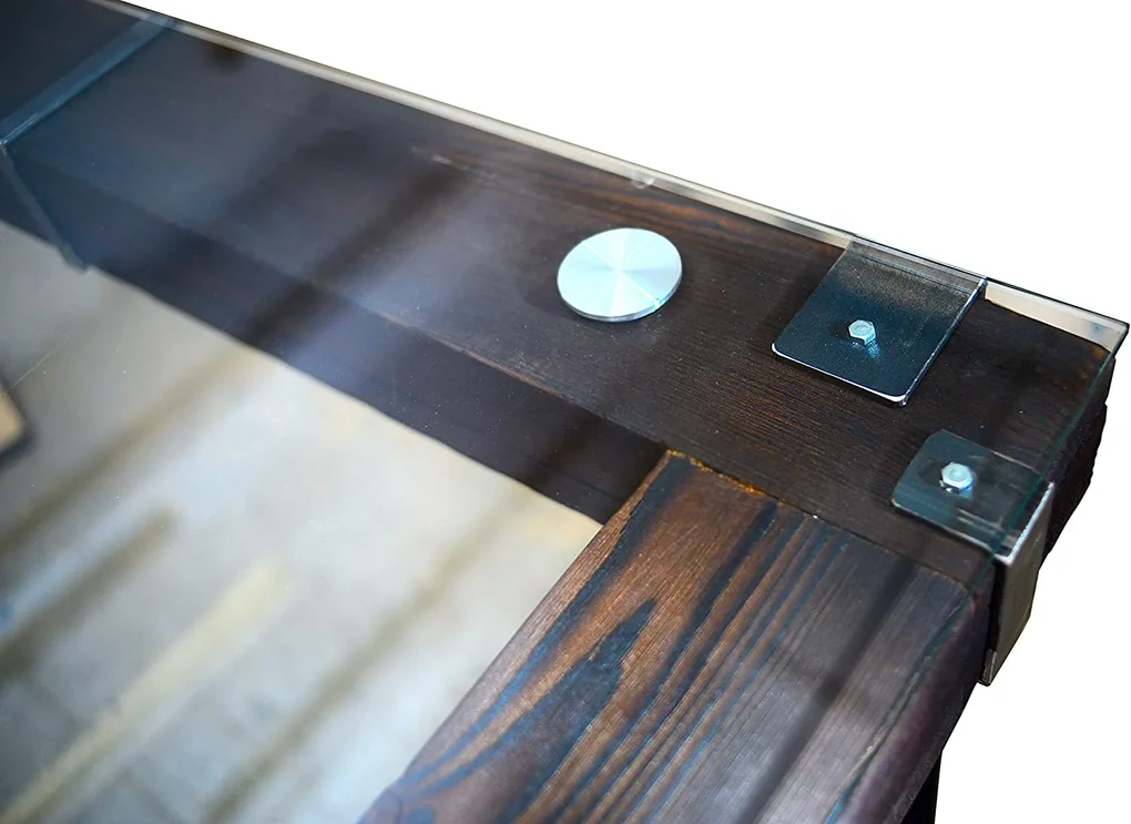 CHYRKA® Eettafel LL woonkamertafel LEMBERG Loft Vintage Bar Industrieel Design Handgemaakt hout metaal glas
