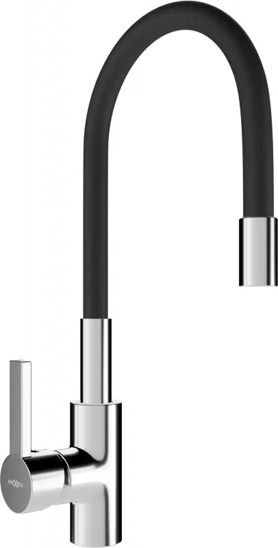 Mexen Flex keukenkraan, chroom/zwart - 670900-07