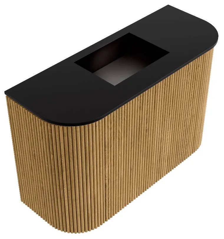 Mondiaz Joya 65cm toiletmeubel ronding links/rechts oak met wastafel faye midden zonder kraangat urban