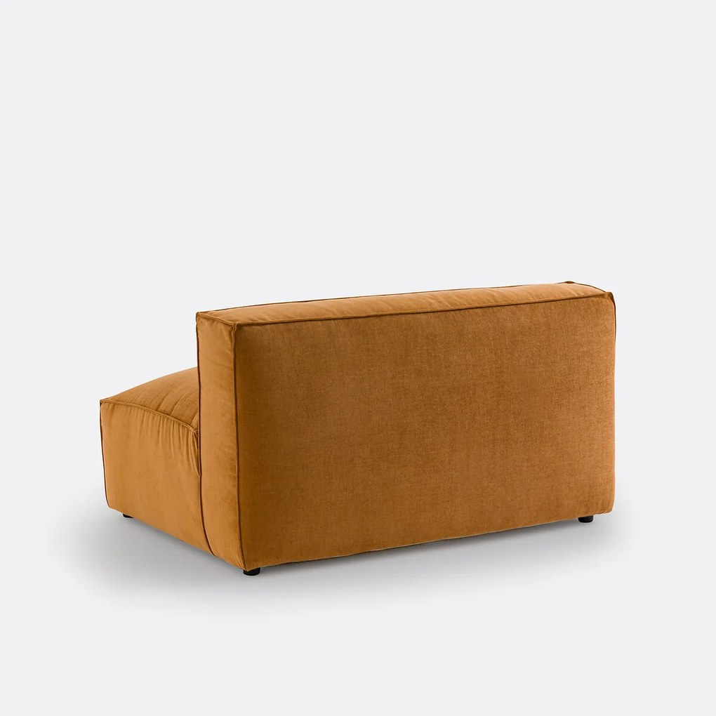 Element voor modulaire bank, 2-zit, in structuurfluweel, Seven